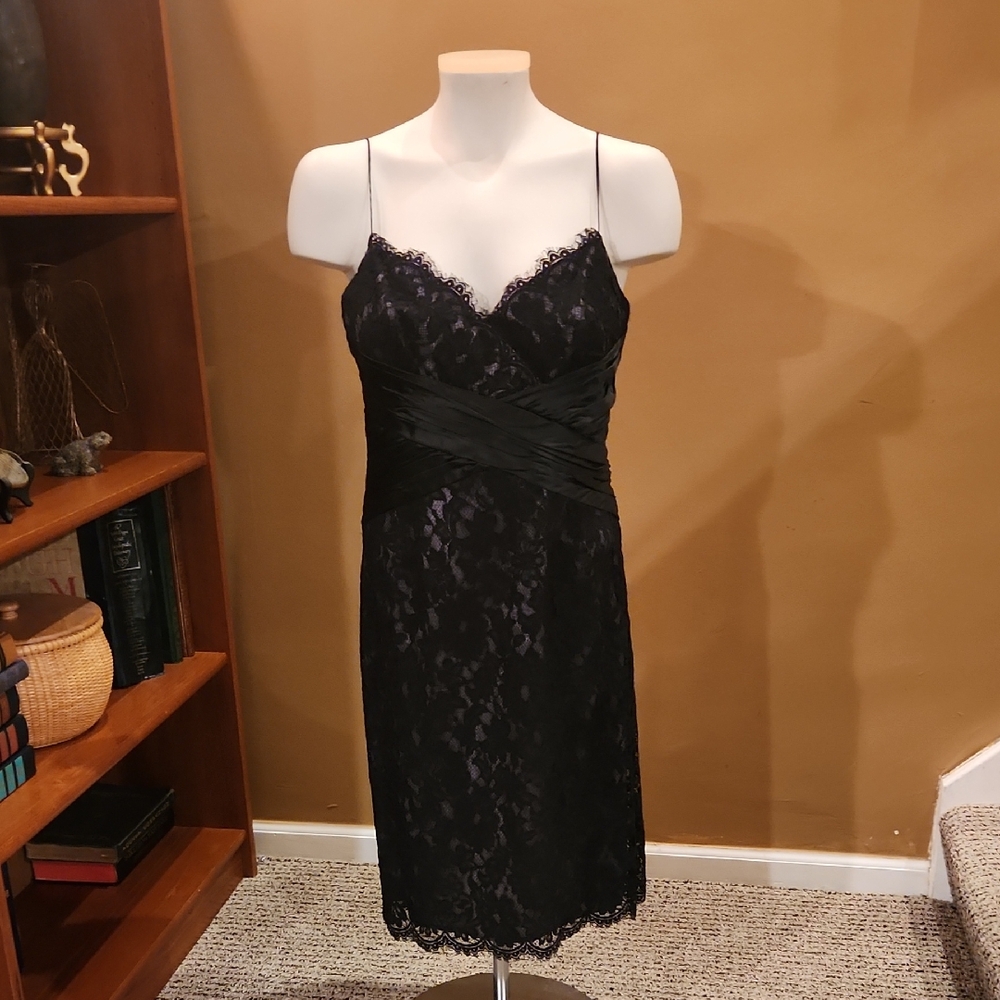 Anne Klein Black Lace Midi Dress